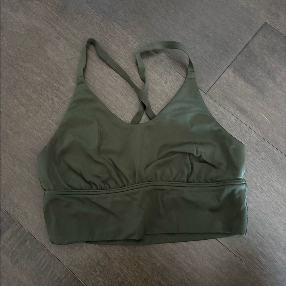 Aerie Olive Green Strappy Sports Bra
